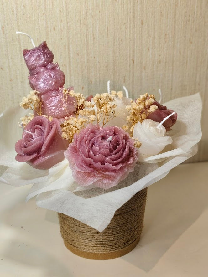 Soy Wax Candle Pot – Medium Flower Home Decor Gift