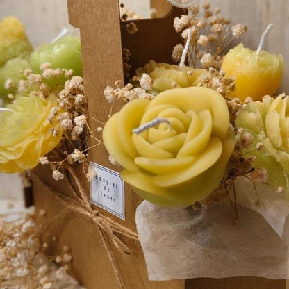 Candle bouquet of flowers, scented rose candles, birthday gift bouquet