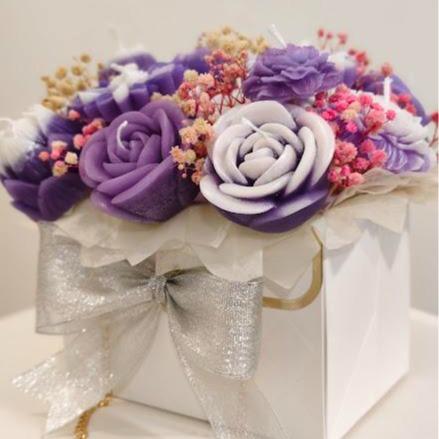 Candle Bouquet Flowers, Christmas Gift Candles, Decorative, cadeau surprise familly