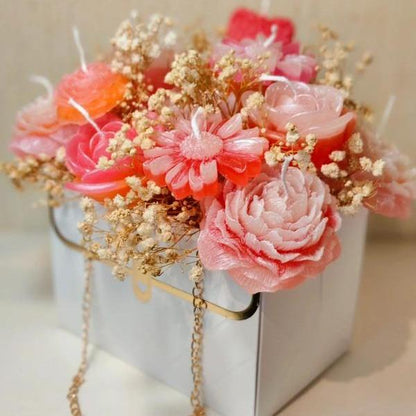 Candle Bouquet Flowers, Christmas Gift Candles, Decorative, cadeau surprise familly