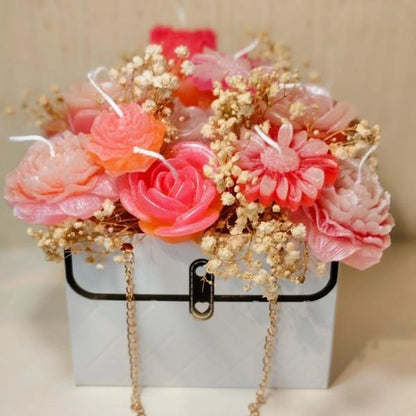 Candle Bouquet Flowers, Christmas Gift Candles, Decorative, cadeau surprise familly