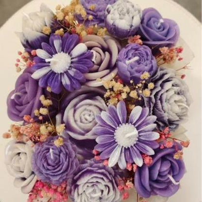 Candle Bouquet Flowers, Christmas Gift Candles, Decorative, cadeau surprise familly