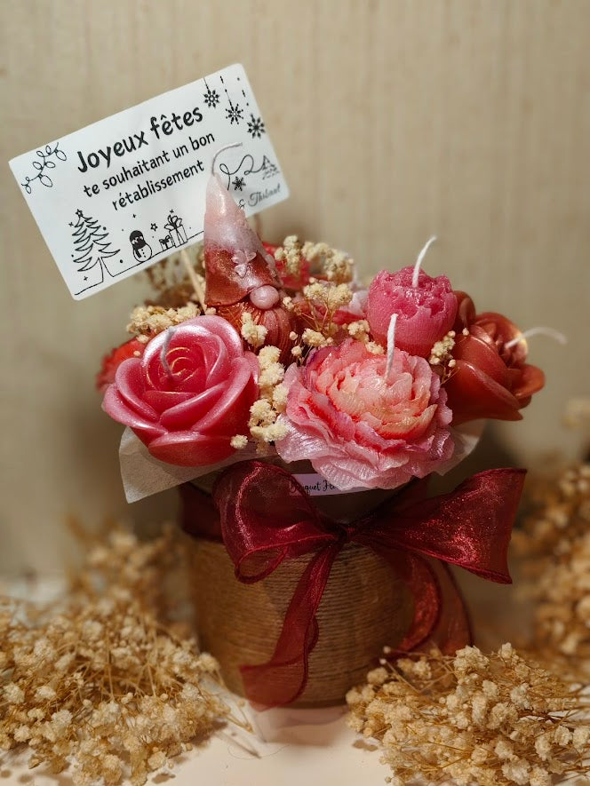 Soy Wax Candle Pot – Medium Flower Home Decor Gift