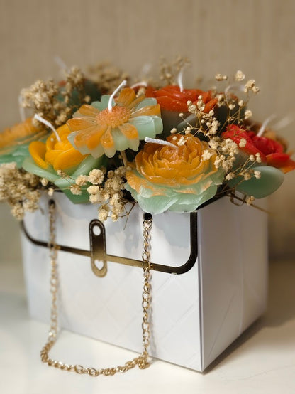 Candle Bouquet Flowers, Christmas Gift Candles, Decorative, cadeau surprise familly