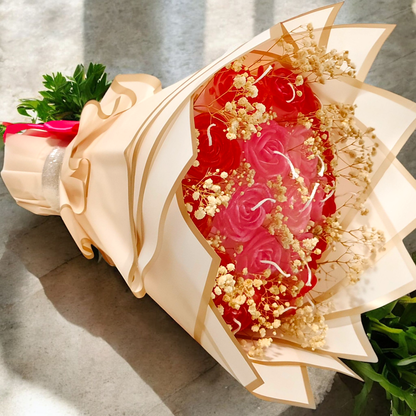 Exotic Rose Candle Bouquet – Luxury Scented Flower Gift