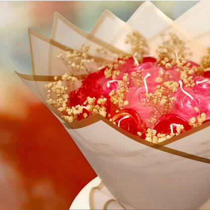 Exotic Rose Candle Bouquet – Luxury Scented Flower Gift