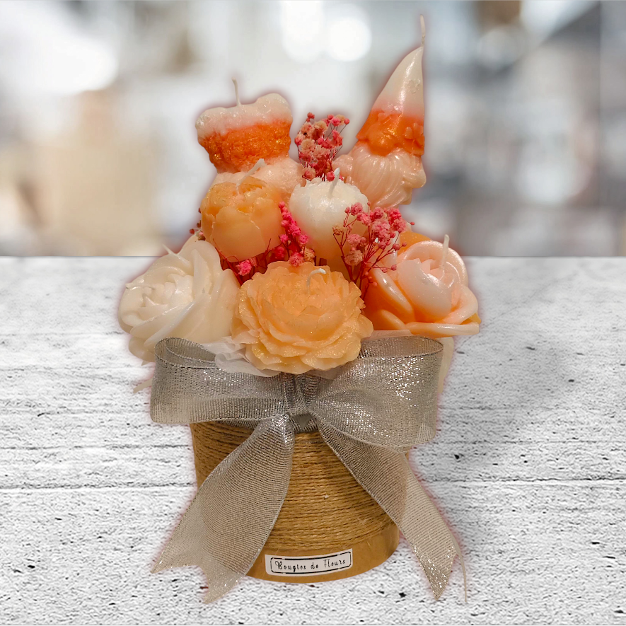 Soy Wax Candle Pot – Medium Flower Home Decor Gift