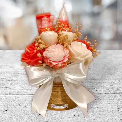 Soy Wax Candle Pot – Medium Flower Home Decor Gift