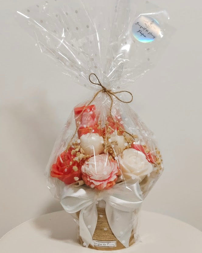 Soy Wax Candle Pot – Medium Flower Home Decor Gift