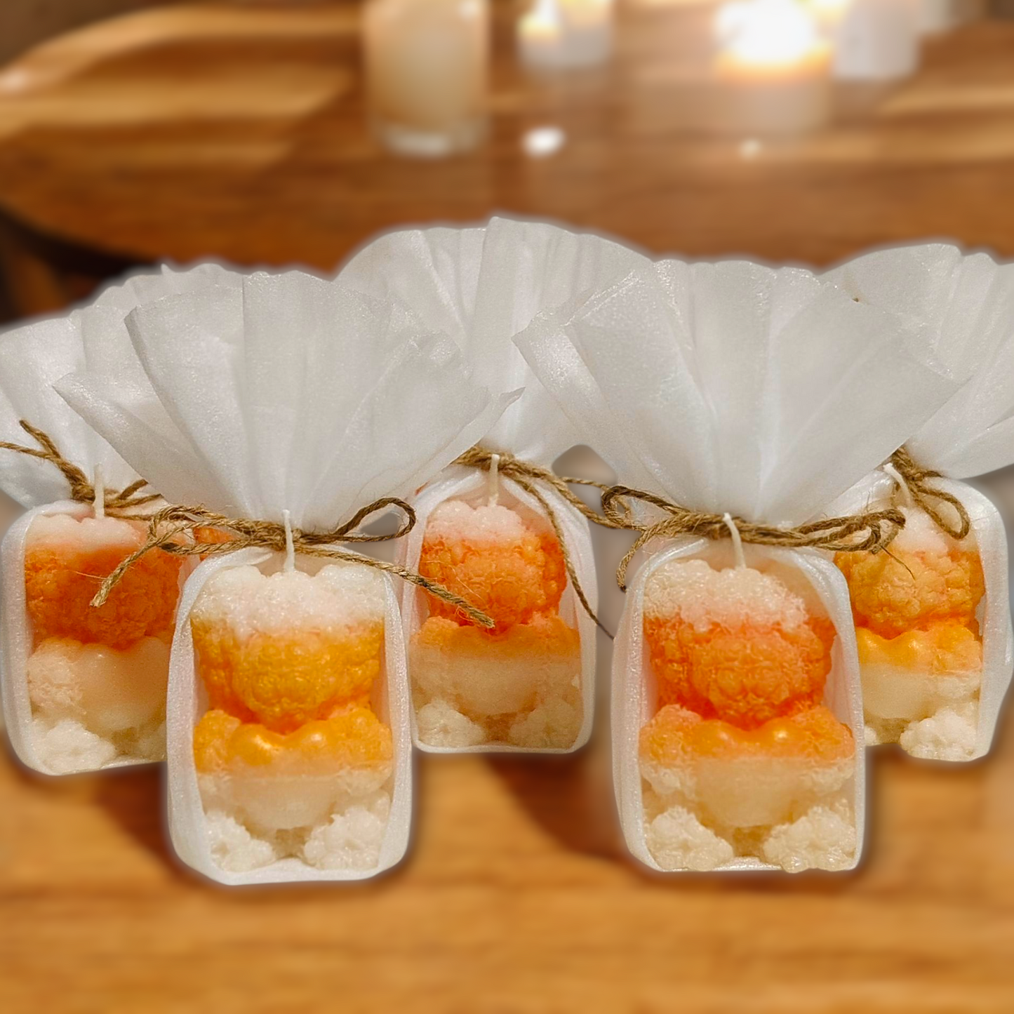 Cute Bear Candle Set (8 pcs) – Scented & Decorative Christmas Gift