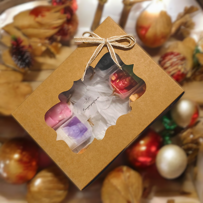 New  Luxury Santa Christmas Candle Collection – 6 Handcrafted Pcs