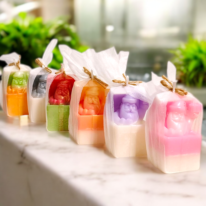 New  Luxury Santa Christmas Candle Collection – 6 Handcrafted Pcs