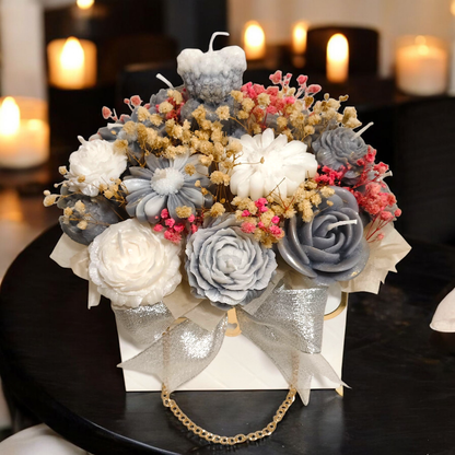 Candle Bouquet Flowers, Christmas Gift Candles, Decorative, cadeau surprise familly