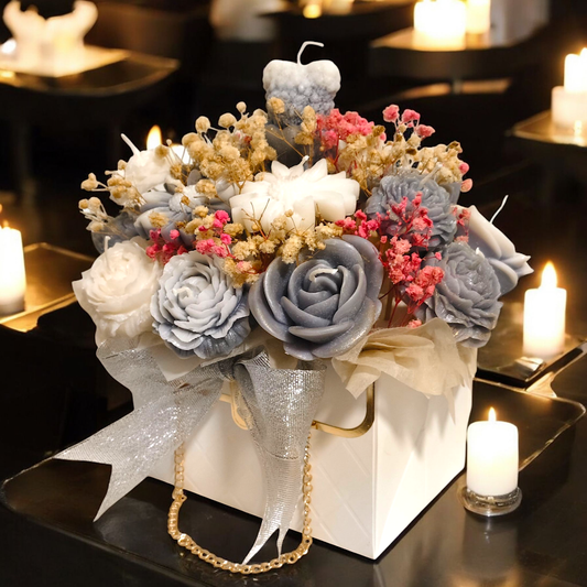 Candle Bouquet Flowers, Christmas Gift Candles, Decorative, cadeau surprise familly