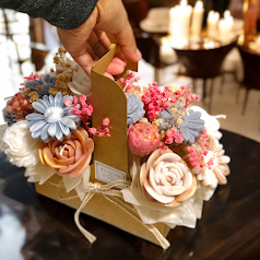 Candle bouquet of flowers, scented rose candles, birthday gift bouquet