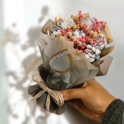 Mini Candle Flower Bouquet – Handmade Scented Gift