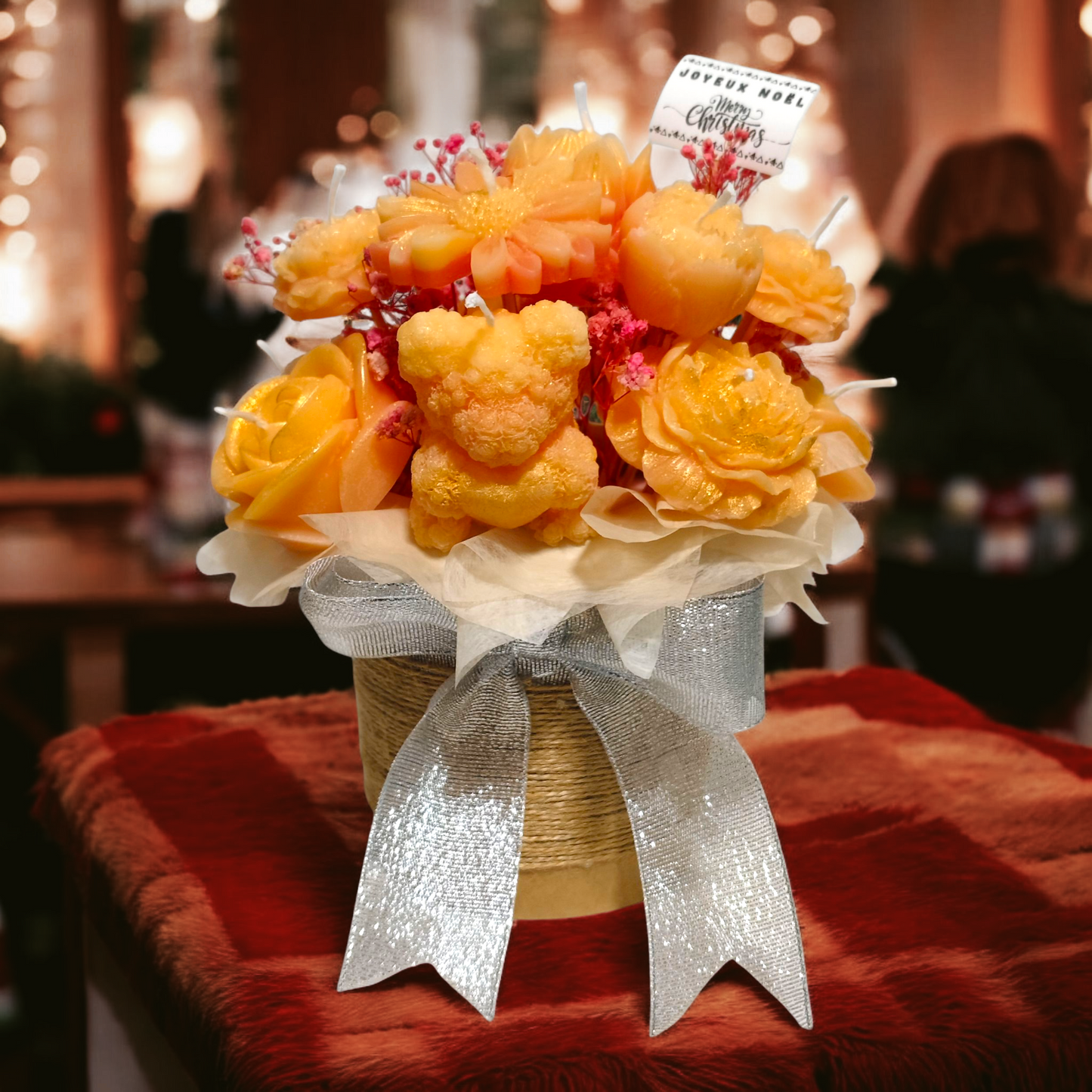 Soy Wax Candle Pot – Medium Flower Home Decor Gift