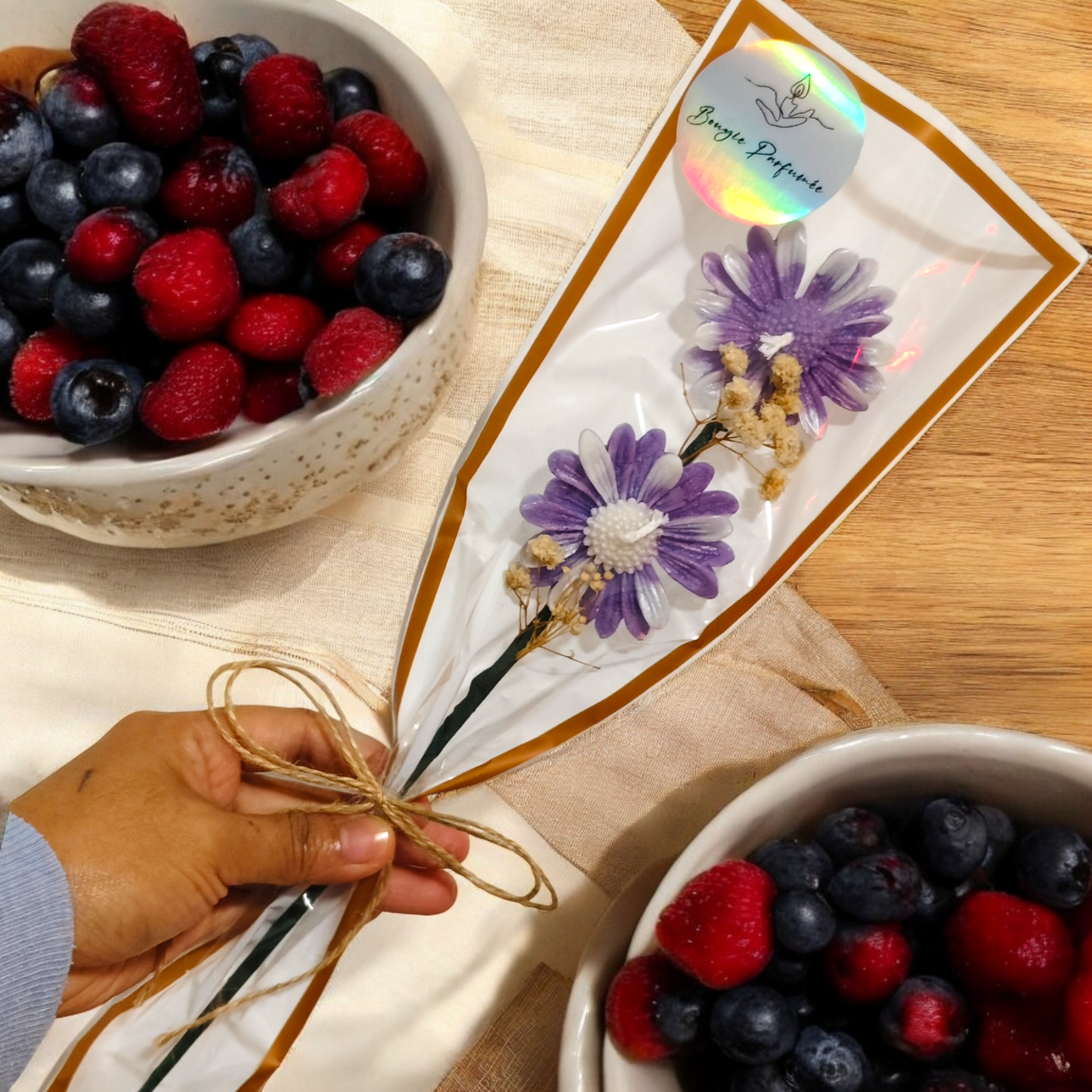 Floral Stem Candle Bouquet – Surprise Gift Souvenir & Decor