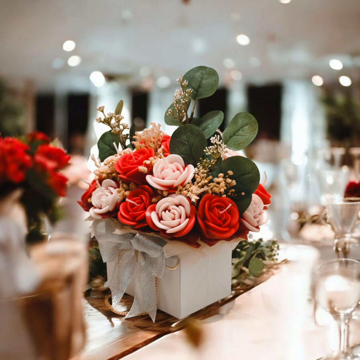 Candle Bouquet Flowers, Christmas Gift Candles, Decorative, cadeau surprise familly