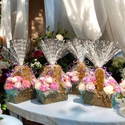 Artisan Flower Candle Bouquet Basket–Scented Collection