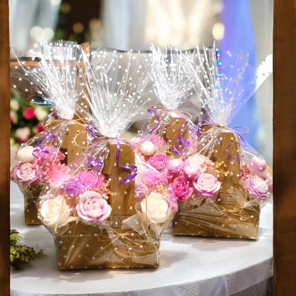Artisan Flower Candle Bouquet Basket–Scented Collection