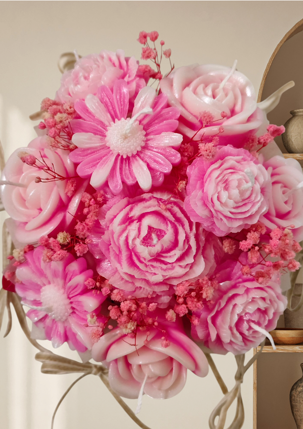 Soy Wax Candle Pot – Medium Flower Home Decor Gift
