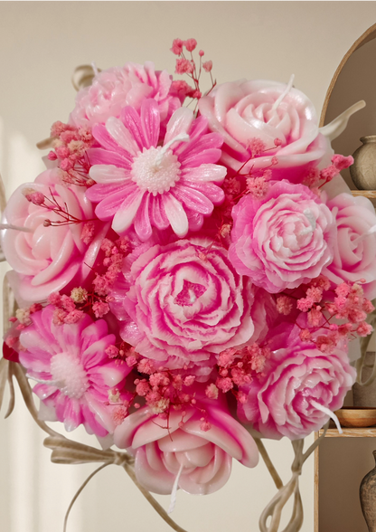 Soy Wax Candle Pot – Medium Flower Home Decor Gift