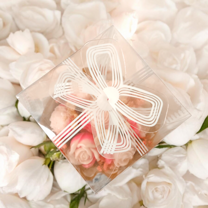 Mini Flower Bouquet and Scented Candle Surprise Gift for Family
