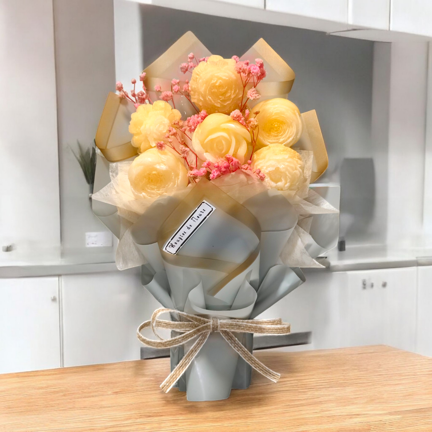 Mini Candle Flower Bouquet – Handmade Scented Gift