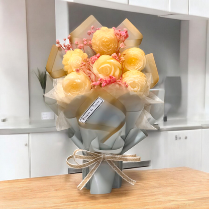 Mini Candle Flower Bouquet – Handmade Scented Gift