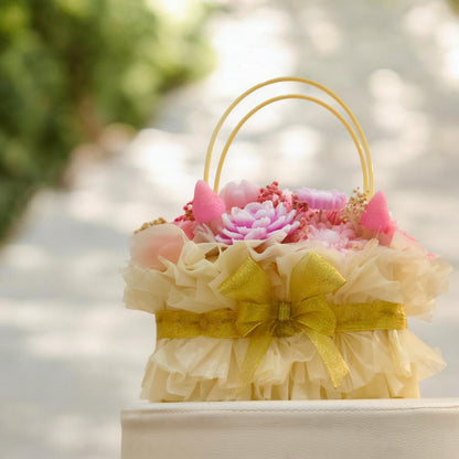 Medium Handcrafted Floral Candle Arrangement
