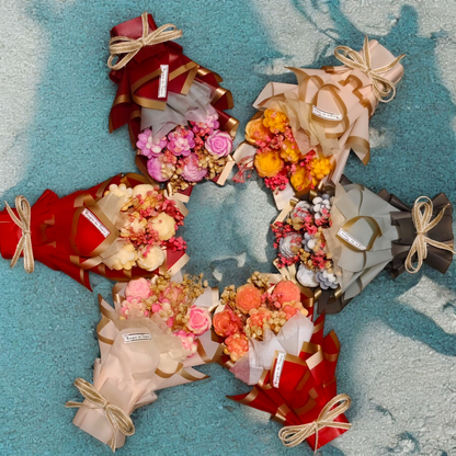 Mini Candle Flower Bouquet – Handmade Scented Gift