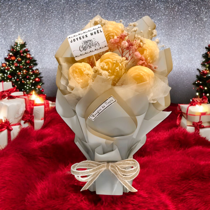 Mini Candle Flower Bouquet – Handmade Scented Gift